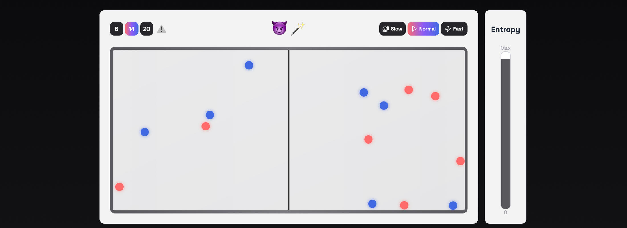 Maxwell&#39;s Demon Game